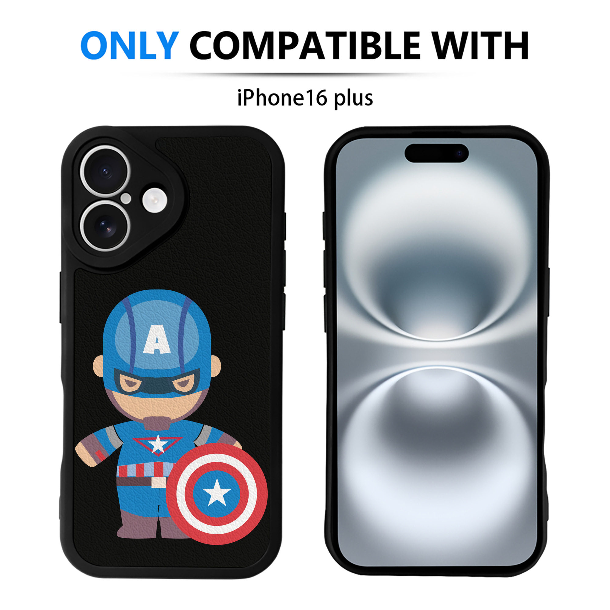 （画像用） アベンジャーズ The Avengers 【iPhone 16シリーズ対応】シリコンスマホケース（レザー調） 材質：シリコン
